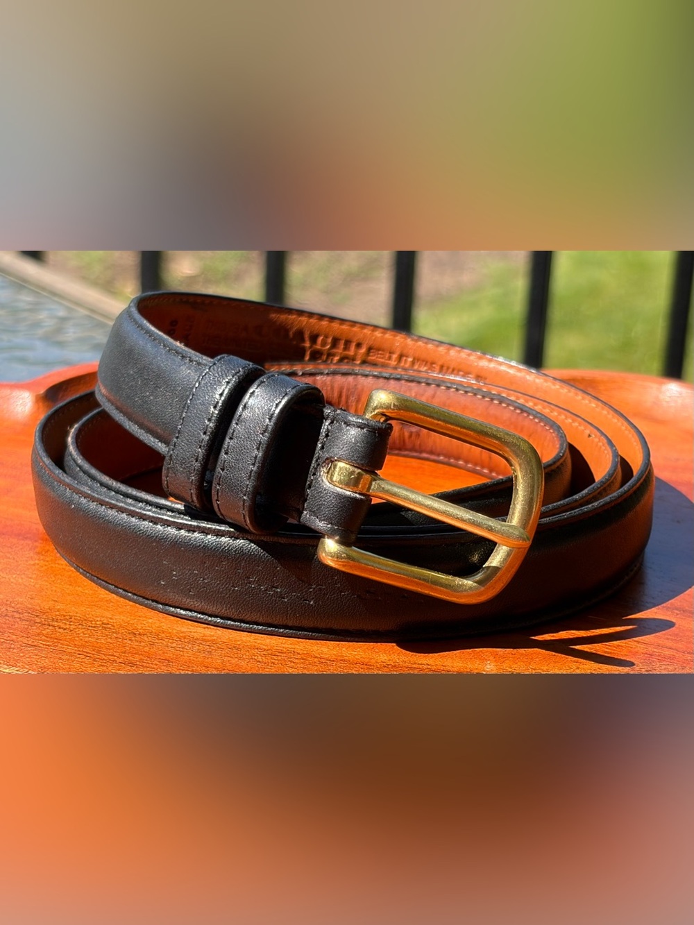 Vintage COACH Black Leather Belt Brass Buckle 6600 - Picture 10 of 10